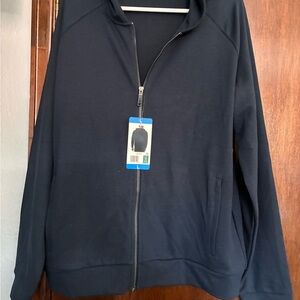 32 Degrees Men's Hooded Sweatshirt Full Zip - Navy Blue NWT